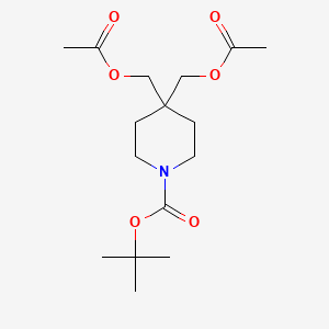 Tert-butyl 4,4-bis(acetoxymethyl)piperidine-1-carboxylate