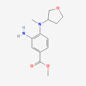 molecular formula C13H18N2O3 B13877658 Methyl 3-amino-4-[methyl(oxolan-3-yl)amino]benzoate 