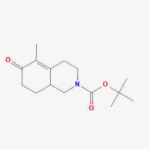 molecular formula C15H23NO3 B13877659 1,1-dimethylethyl 5-methyl-6-oxo-3,4,6,7,8,8a-hexahydro-2(1H)-isoquinolinecarboxylate 