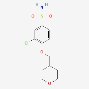 3-Chloro-4-(oxan-4-ylmethoxy)benzenesulfonamide