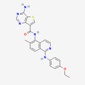 4-amino-N-[1-(4-ethoxyanilino)-6-methylisoquinolin-5-yl]thieno[3,2-d]pyrimidine-7-carboxamide