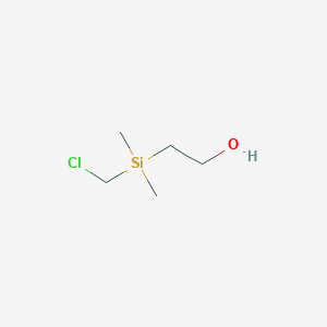 molecular formula C5H13ClOSi B13877826 Chloromethyl(2-hydroxyethyl)dimethylsilane 