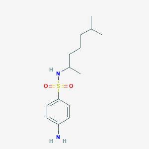 molecular formula C14H24N2O2S B13877857 4-amino-N-(6-methylheptan-2-yl)benzenesulfonamide 