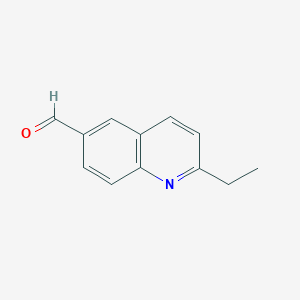 molecular formula C12H11NO B13877876 2-Ethylquinoline-6-carbaldehyde 