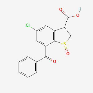 7-Benzoyl-5-chloro-1-oxo-2,3-dihydro-1-benzothiophene-3-carboxylic acid