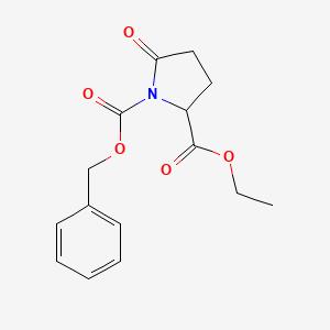 molecular formula C15H17NO5 B13877890 1-O-benzyl 2-O-ethyl 5-oxopyrrolidine-1,2-dicarboxylate 