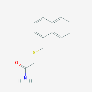 molecular formula C13H13NOS B13877915 Acetamide, 2-[(1-naphthalenylmethyl)thio]- CAS No. 5254-93-3