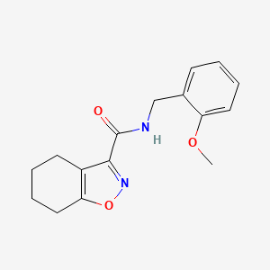 molecular formula C16H18N2O3 B13877932 N-[(2-methoxyphenyl)methyl]-4,5,6,7-tetrahydro-1,2-benzoxazole-3-carboxamide 