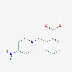 molecular formula C14H20N2O2 B13877950 Methyl 2-((4-aminopiperidin-1-yl)methyl)benzoate 