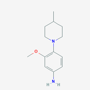 molecular formula C13H20N2O B13877982 3-Methoxy-4-(4-methylpiperidin-1-yl)aniline 