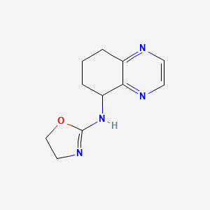 molecular formula C11H14N4O B13878000 N-(5,6,7,8-tetrahydroquinoxalin-5-yl)-4,5-dihydro-1,3-oxazol-2-amine 