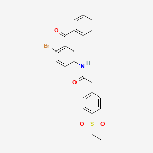 N-(3-benzoyl-4-bromophenyl)-2-(4-ethylsulfonylphenyl)acetamide