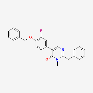 2-Benzyl-5-(3-fluoro-4-phenylmethoxyphenyl)-3-methylpyrimidin-4-one