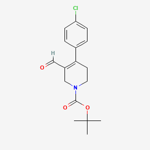 tert-butyl 4-(4-chlorophenyl)-5-formyl-3,6-dihydro-2H-pyridine-1-carboxylate