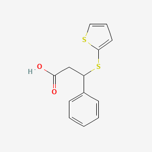 3-Phenyl-3-thiophen-2-ylsulfanylpropanoic acid