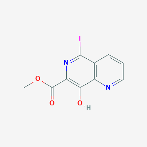 8-Hydroxy-5-iodo-[1,6]naphthyridine-7-carboxylic acid methyl ester