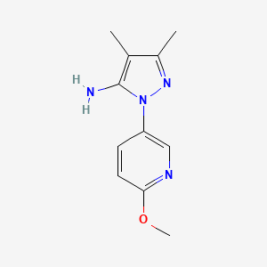 2-(6-Methoxypyridin-3-yl)-4,5-dimethylpyrazol-3-amine