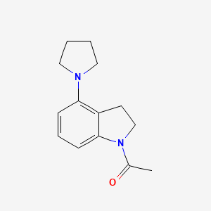 1-(4-Pyrrolidin-1-yl-2,3-dihydroindol-1-yl)ethanone