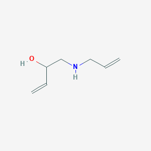 molecular formula C7H13NO B13878133 1-(Prop-2-enylamino)but-3-en-2-ol 