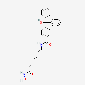 N-[7-(hydroxyamino)-7-oxoheptyl]-4-[hydroxy(diphenyl)methyl]benzamide