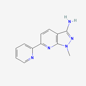 molecular formula C12H11N5 B1387816 1-methyl-6-(2-pyridinyl)-1H-pyrazolo[3,4-b]pyridin-3-amine CAS No. 1092352-88-9