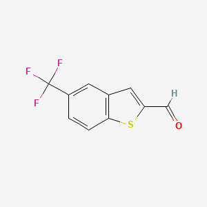 molecular formula C10H5F3OS B1387817 5-(Trifluoromethyl)-1-benzothiophene-2-carbaldehyde CAS No. 1135283-83-8