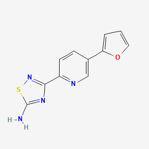 3-(5-(Furan-2-yl)pyridin-2-yl)-1,2,4-thiadiazol-5-amine