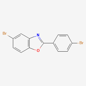 molecular formula C13H7Br2NO B13878189 5-Bromo-2-(4-bromophenyl)-1,3-benzoxazole 