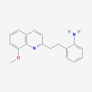 molecular formula C18H18N2O B1387819 {2-[2-(8-Methoxyquinolin-2-yl)ethyl]phenyl}amine CAS No. 1172423-38-9