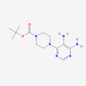 molecular formula C13H22N6O2 B13878195 Tert-butyl 4-(5,6-diaminopyrimidin-4-yl)piperazine-1-carboxylate 