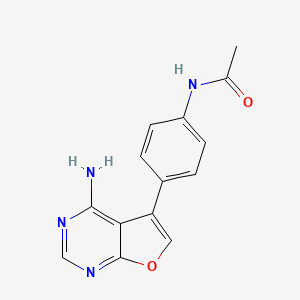 N-[4-(4-aminofuro[2,3-d]pyrimidin-5-yl)phenyl]acetamide