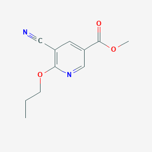 molecular formula C11H12N2O3 B13878208 Methyl 5-cyano-6-(propyloxy)-3-pyridinecarboxylate 