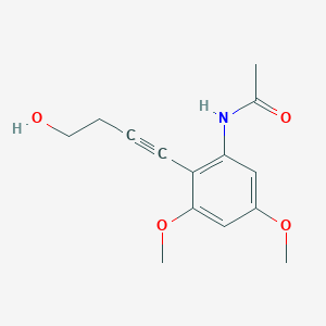 N-(2-(4-hydroxybut-1-ynyl)-3,5-dimethoxyphenyl)acetamide