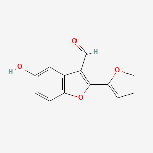 molecular formula C13H8O4 B1387823 2-(2-Furyl)-5-hydroxy-1-benzofuran-3-carbaldehyde CAS No. 1092352-20-9