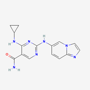 4-(Cyclopropylamino)-2-(imidazo[1,2-a]pyridin-6-ylamino)pyrimidine-5-carboxamide