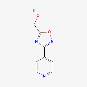 molecular formula C8H7N3O2 B1387826 [3-(4-Pyridinyl)-1,2,4-oxadiazol-5-yl]methanol CAS No. 857653-94-2
