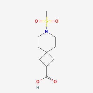 molecular formula C10H17NO4S B13878270 7-Methylsulfonyl-7-azaspiro[3.5]nonane-2-carboxylic acid 