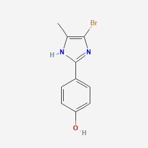 molecular formula C10H9BrN2O B13878287 4-(4-bromo-5-methyl-1H-imidazol-2-yl)phenol 