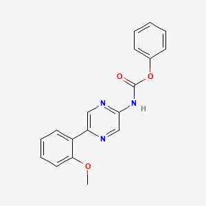 molecular formula C18H15N3O3 B13878298 phenyl N-[5-(2-methoxyphenyl)pyrazin-2-yl]carbamate 