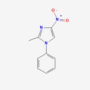 molecular formula C10H9N3O2 B13878316 2-methyl-4-nitro-1-phenyl-1H-imidazole CAS No. 41384-82-1