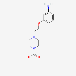 molecular formula C17H27N3O3 B1387834 tert-butyl 4-[2-(3-aminophenoxy)ethyl]tetrahydro-1(2H)-pyrazinecarboxylate CAS No. 1135283-72-5