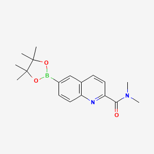 N,N-dimethyl-6-(4,4,5,5-tetramethyl-1,3,2-dioxaborolan-2-yl)quinoline-2-carboxamide