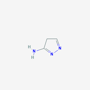 molecular formula C3H5N3 B13878391 4H-pyrazol-3-amine 