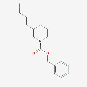 molecular formula C16H22INO2 B13878396 Benzyl 3-(3-iodopropyl)piperidine-1-carboxylate 