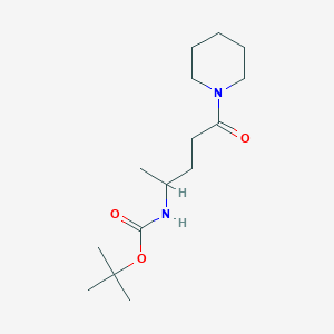 tert-butyl N-(5-oxo-5-piperidin-1-ylpentan-2-yl)carbamate