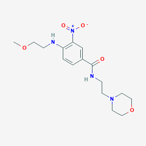 4-(2-methoxyethylamino)-N-(2-morpholin-4-ylethyl)-3-nitrobenzamide