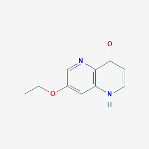 molecular formula C10H10N2O2 B13878438 7-ethoxy-1H-1,5-naphthyridin-4-one 