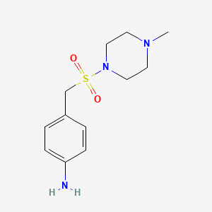 molecular formula C12H19N3O2S B13878441 4-[(4-Methylpiperazin-1-yl)sulfonylmethyl]aniline 