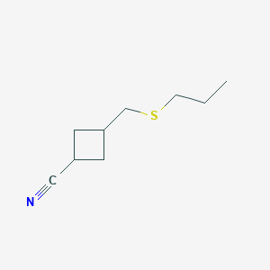 3-Propylsulfanylmethyl-cyclobutanecarbonitrile