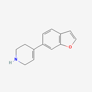 molecular formula C13H13NO B13878506 4-(1-Benzofuran-6-yl)-1,2,3,6-tetrahydropyridine 